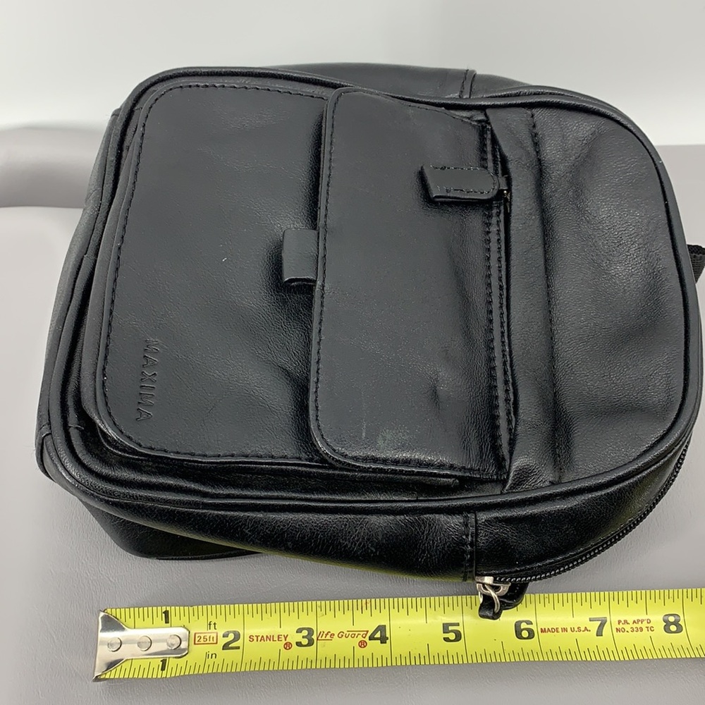 NWT WILSONS Black Leather Maxima Mini Bacpack - Picture 7 of 8